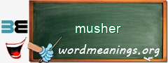 WordMeaning blackboard for musher